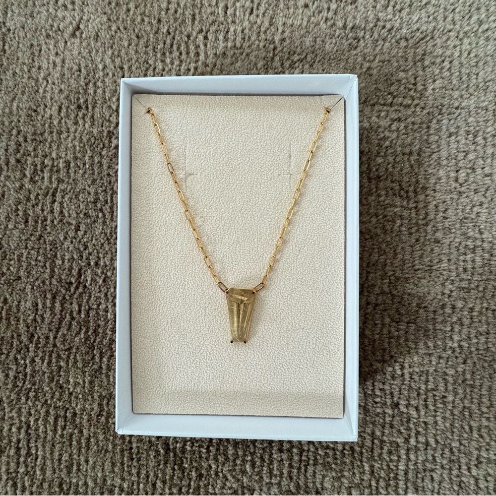 One of a Kind Rutilated Quartz Necklace Alexis Russell